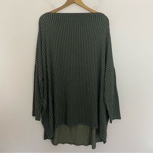 NWT New Bryn Walker Dulse Olive Green and Black Dimitri Tunic Top Size XL